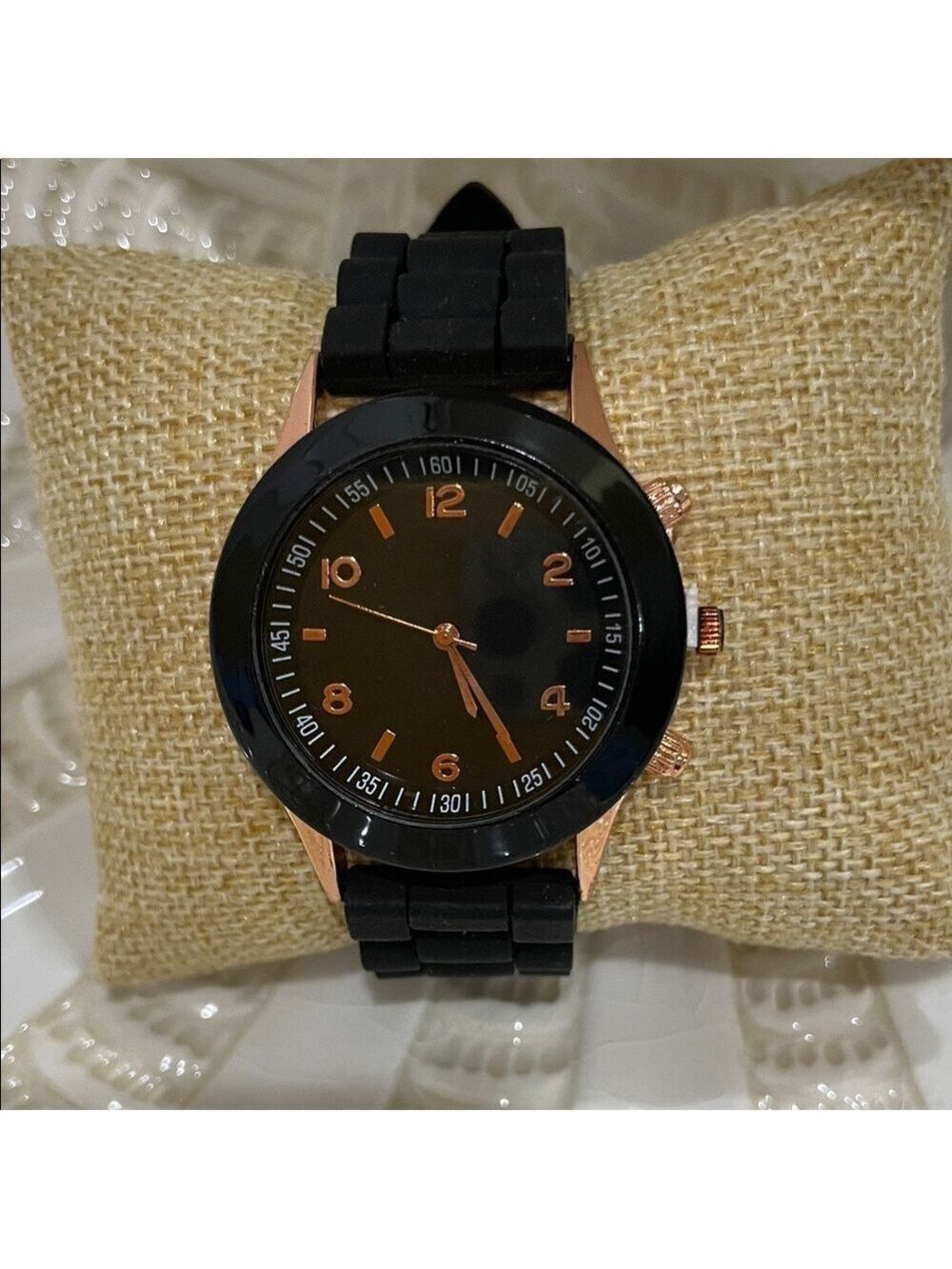 Unisex Black and Rose Gold Watch New without box - Picture 3 of 6